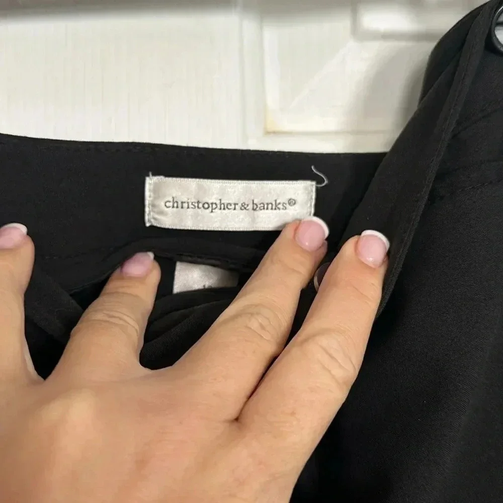 Christopher & Banks Black Capri Size 12